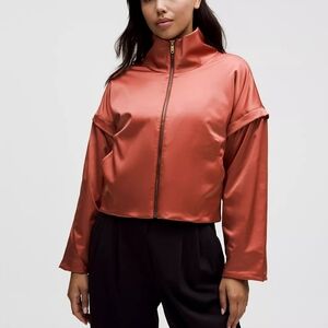 *NWT* LULULEMON Lunar New Year Satin Balloon-Sleeve Jacket, Color - Terra Orange